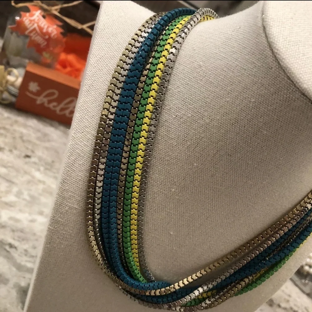 Boho Multicolor Strand Beaded Bracelet and Necklace